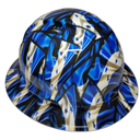 Honduras Flag Custom Hydro Dipped Full Brim Hard Hat - Left Side View