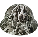 Full brim hard hat hydro-dipped , black and white Ace of Skulls - Image 2