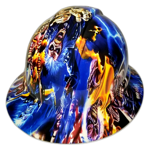 Full brim hard hat hydro-dipped Iron Maiden Eddie Colage - Image 3