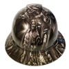 Jesus With Angels Premium Custom Hydro Dipped Full Brim Hard Hat - Front View