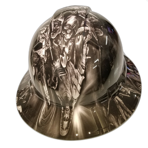 Full brim hard hat hydro-dipped Jesus With Angels Premium Edition - Image 4