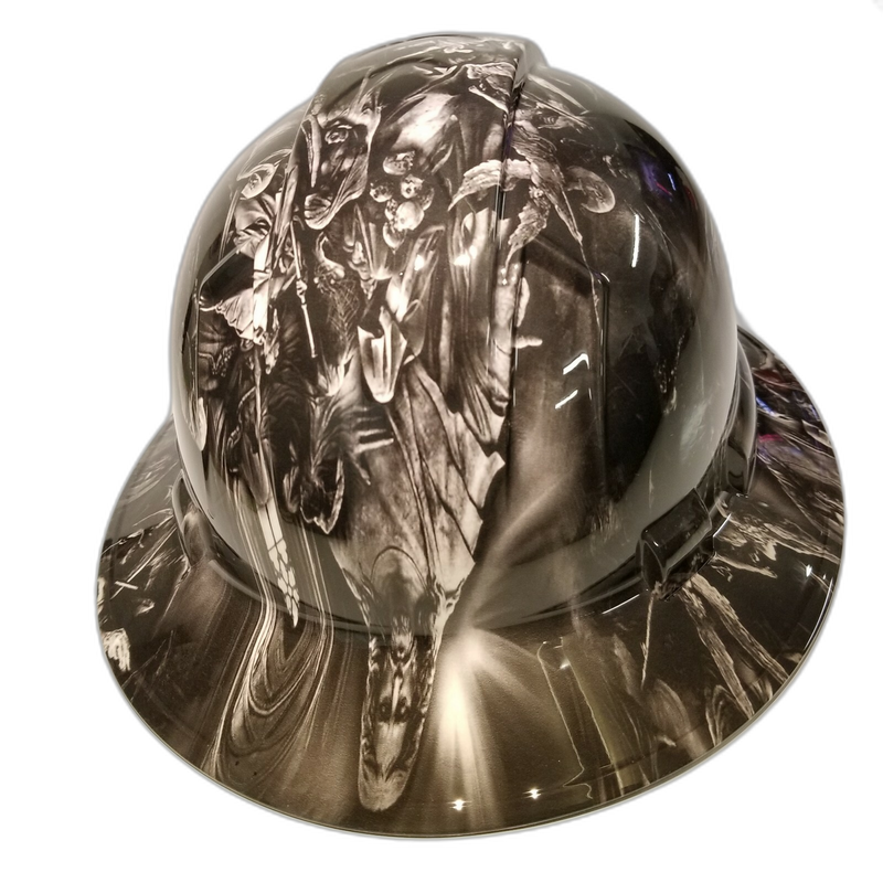 Jesus Angels Cathedral Art hard hat back view