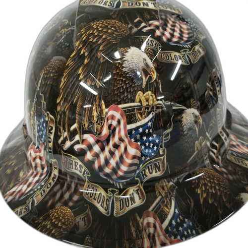 Full brim hard hat hydro-dipped American Eagle These Colors Don'T Run - Image 2