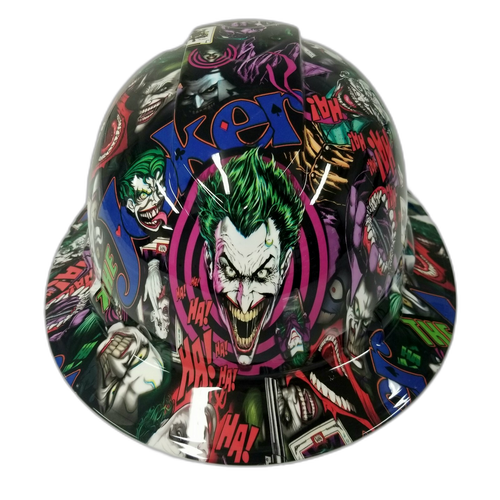 Full brim hard hat hydro-dipped The Joker Haha Full Color - Image 1