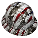 Eagle Bill of Rights Custom Hydro Dipped Full Brim Hard Hat - Left Side View