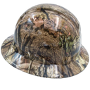 Break up Infinity Camo Custom Hydro Dipped Full Brim Hard Hat - Left Side View