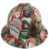 Beverage Stickers Custom Hydro Dipped Full Brim Hard Hat - Front View