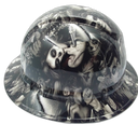 Tattoo Art Hi Def Custom Hydro Dipped Full Brim Hard Hat - Right Side View