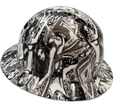 Vivid Graphic Art Custom Hydro Dipped Full Brim Hard Hat - Right Side View