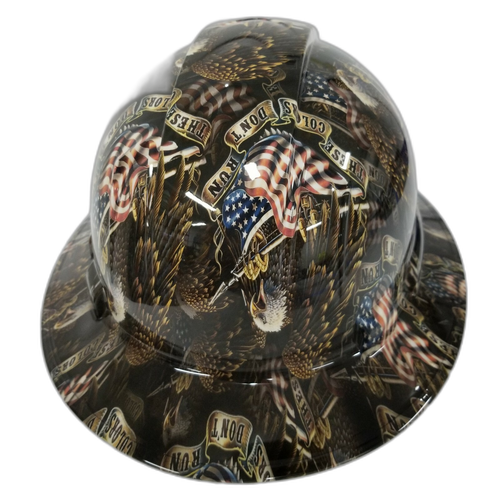 Full brim hard hat hydro-dipped American Eagle These Colors Don'T Run - Image 4