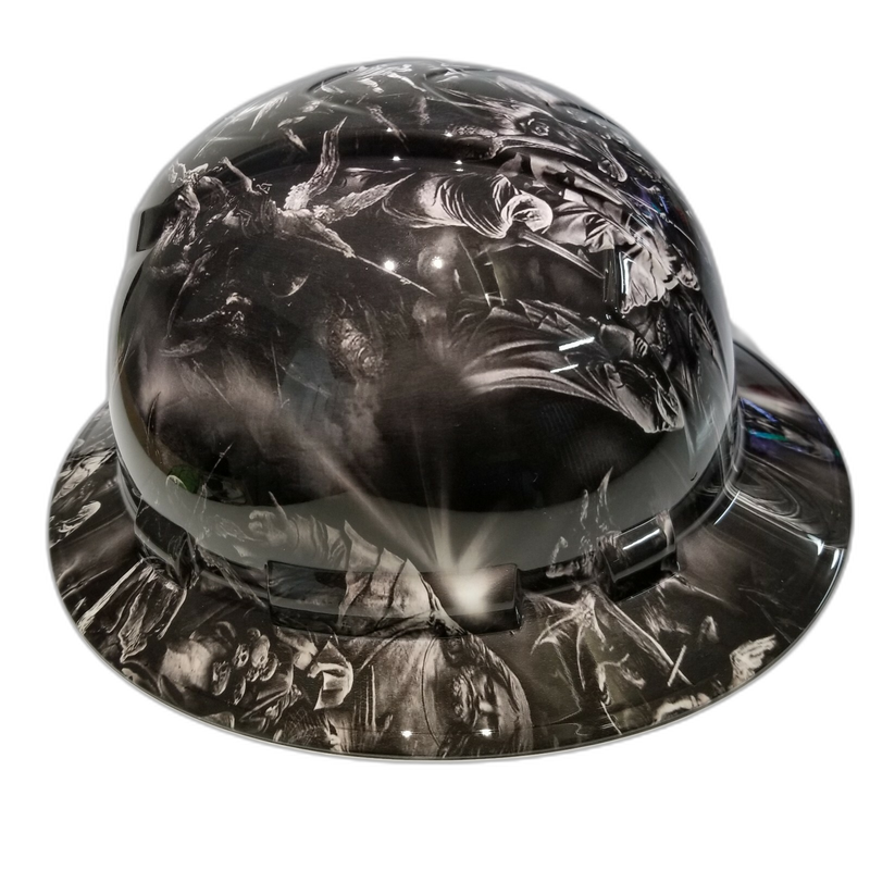 Jesus Angels Cathedral Art hard hat top view