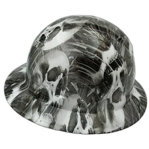 Hard hat full brim hydro-dipped , Melting Skulls - Image 3