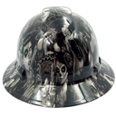 Tattoo Art Hi Def Custom Hydro Dipped Full Brim Hard Hat - Front View