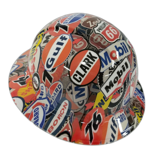 Full brim hard hat hydro-dipped Full Color Oil And Gas Signs - Image 2