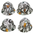 Full brim hard hat hydro-dipped Snow Buck Camo Deer Hunter - Image 5