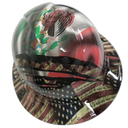 Mexican Roots/American Pride Custom Hydro Dipped Full Brim Hard Hat - Front View