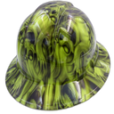 Hear no See no Skulls Custom Hydro Dipped Full Brim Hard Hat - Back View