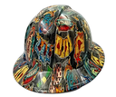 Wicked Gambler Custom Hydro Dipped Full Brim Hard Hat - Back View