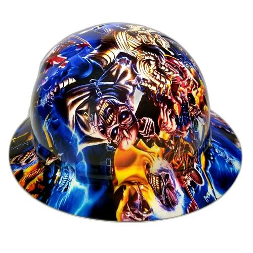 Full brim hard hat hydro-dipped Iron Maiden Eddie Colage - Image 4