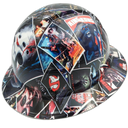 Horror Movie Poster Bomb Custom Hydro Dipped Full Brim Hard Hat - Left Side View