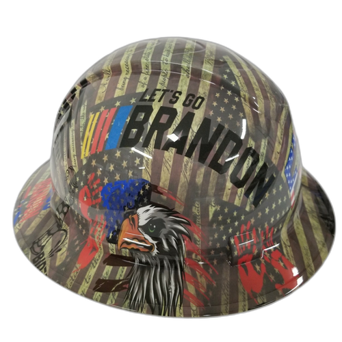 Full brim hard hat hydro-dipped we The People Lets go Brandon - Image 2