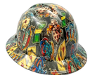 Wicked Gambler Custom Hydro Dipped Full Brim Hard Hat - Left Side View