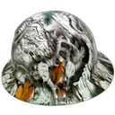 Full brim hard hat hydro-dipped Snow Buck Camo Deer Hunter - Image 4