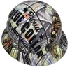 Blue Collar Dirty Hands Clean Money Custom Hydro Dipped Full Brim Hard Hat - Front View