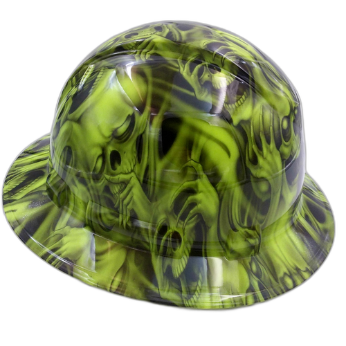 Hard hat full brim hydro-dipped , app hear no see no skulls - Image 3