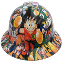 Anime Fighter Art Custom Hydro Dipped Full Brim Hard Hat - Front View