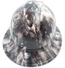 Hades Dark Art Custom Hydro Dipped Full Brim Hard Hat - Back View