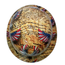 We the People Eagles Constitution Custom Hydro Dipped Full Brim Hard Hat - Top View