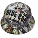 Full brim hard hat hydro-dipped in Blue Collar Dirty Hands Clean Money - Image 4