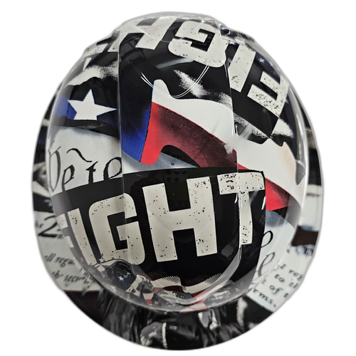 Full brim hard hat hydro-dipped in Trump Fight For Our Country Trump - Image 5