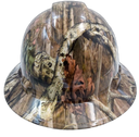 Break up Infinity Camo Custom Hydro Dipped Full Brim Hard Hat - Front View