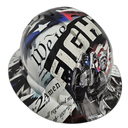 Patriot Red Custom Hydro Dipped Full Brim Hard Hat - Left Side View