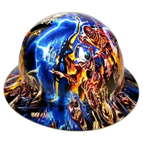 Full brim hard hat hydro-dipped Iron Maiden Eddie Colage - Image 2