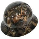 Big Buck Hunter Trophy Buck Custom Hydro Dipped Full Brim Hard Hat - Right Side View