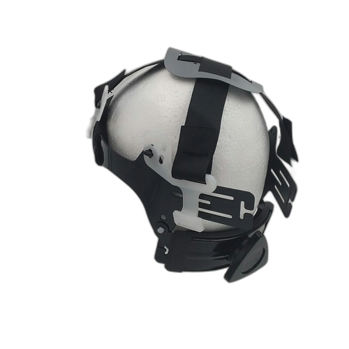 White Bones Skull Art Custom Hydro Dipped Full Brim Hard Hat - Top View