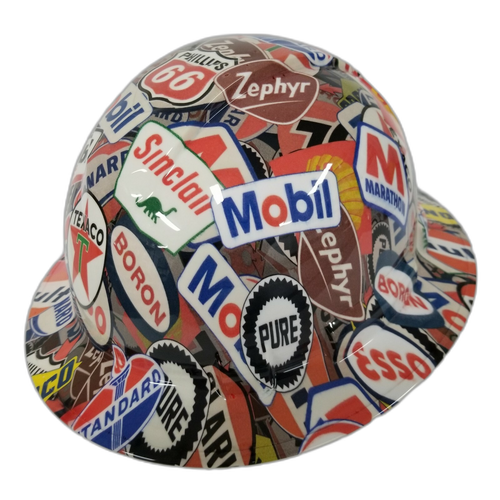 Full brim hard hat hydro-dipped Full Color Oil And Gas Signs - Image 3