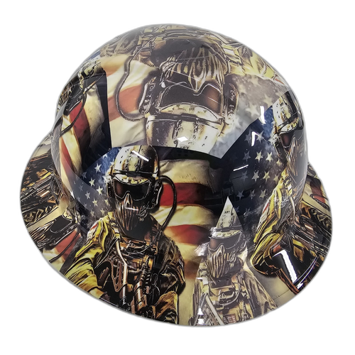 Full brim hard hat hydro-dipped in American Soldier Usa Exclusive Here - Image 2