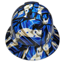 Honduras Flag Custom Hydro Dipped Full Brim Hard Hat - Front View
