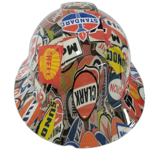 Full brim hard hat hydro-dipped Full Color Oil And Gas Signs - Image 4