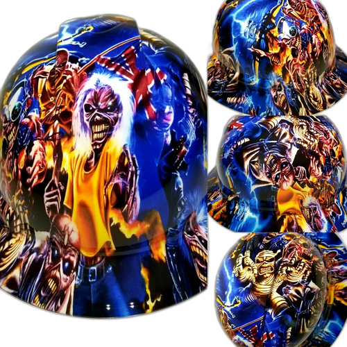 Full brim hard hat hydro-dipped Iron Maiden Eddie Colage - Image 8