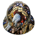 Full brim hard hat hydro-dipped Freedom Isn'T Free Usa America - Image 1