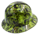 Hear no See no Skulls Custom Hydro Dipped Full Brim Hard Hat - Left Side View