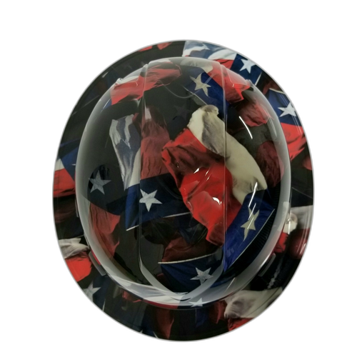 Full brim hard hat hydro-dipped Big Texas Flag in Your Face Edition - Image 6