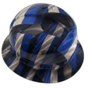 Nicaragua Country Flag Custom Hydro Dipped Full Brim Hard Hat - Left Side View