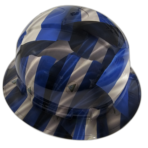 Full brim hard hat hydro-dipped in Nicaragua Country Flag 🚩 - Image 2
