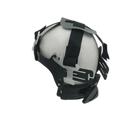 Ice Blue Skull Art Custom Hydro Dipped Full Brim Hard Hat - Top View